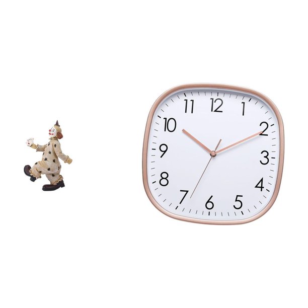 Figuras de payasos,Estatua de payaso,escultura,adorno de mesa,Colección de estatuillas de payasos adorables,Reloj de pared,Reloj de pared digital grande y sencillo para dormitorio