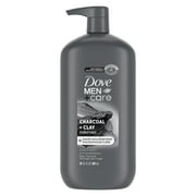 Dove Men+Care Purifying Hydrating Mens Face & Body Wash, Charcoal & Clay All Type, 30 oz