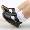 thumbnail image 2 of Baby Girl Shoes Non Slip Soft Sole PU Leather Infant Toddler Mary Jane Flats First Walker Crib Dress Oxford Shoes 3-18 Months, 2 of 6