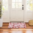 thumbnail image 3 of Yayeee Doormat for Inside 20"x32" Absorbent Low-Profile Washable Non-Slip Rubber Backed Entryway Rug, Pink Floral Strawberry Pattern, 3 of 8