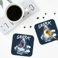thumbnail image 5 of Disketp Shark Funny Coasters,6 Pcs Leather Coasters With Holder, Perfect Housewarming Hostess Gifts,Protect Furniture From Water Marks Scratch And Damage, 5 of 9
