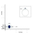 thumbnail image 4 of Angara Natural 0.6 Ct. Blue Sapphire with Diamond Halo Ring in 14K White Gold for Women (Ring Size: 3.5), 4 of 9