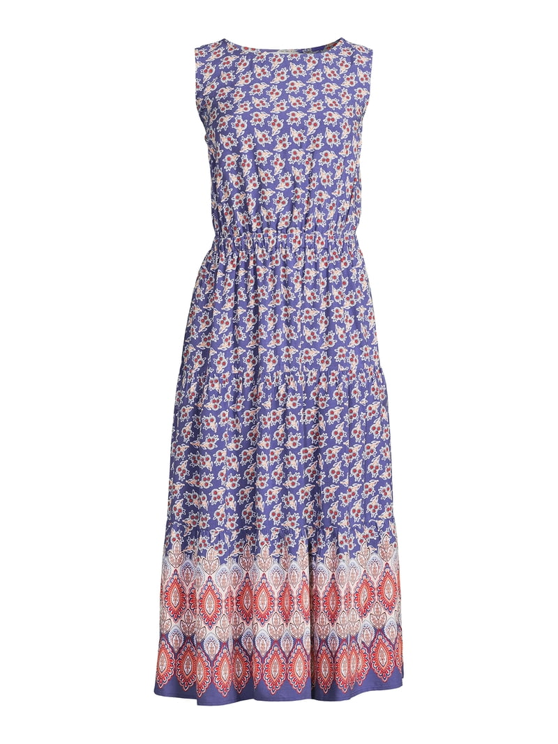 beachlunchlounge Women's Lightweight Sleeveless Maxi Dress with Cutout Back  and Elastic Waist - Walmart.com