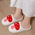thumbnail image 6 of Fuzzy Slippers For Women Comfortable Home Cute Cartoon Strawberry Winter Slippers Men Couple Thick Bottom Warm Slippers Warm Cozy Winter House Slippers Bedroom Indoor House Shoes, 6 of 7