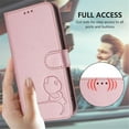thumbnail image 6 of For Samsung Galaxy A25 5G Litter Panda Embossing Leather Phone Case with RFID Blocking Card Slot Wallet Magnetic Clasp Lanyard Flip Stand Case,Pink,For Galaxy A25 5G, 6 of 9
