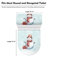 thumbnail image 2 of HELLHERO Keep Dust Stain Polyester Toilet Seat Covers, Elastic Bottom, Stretch 17"x21" Soft, Stays in Place Winter Scene, 2 of 5
