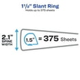 thumbnail image 3 of Avery Durable Clear View 3 Ring Binders, 1.5 inch Slant Rings, 1 Black Binder (17021) - 12 Pack, 3 of 7