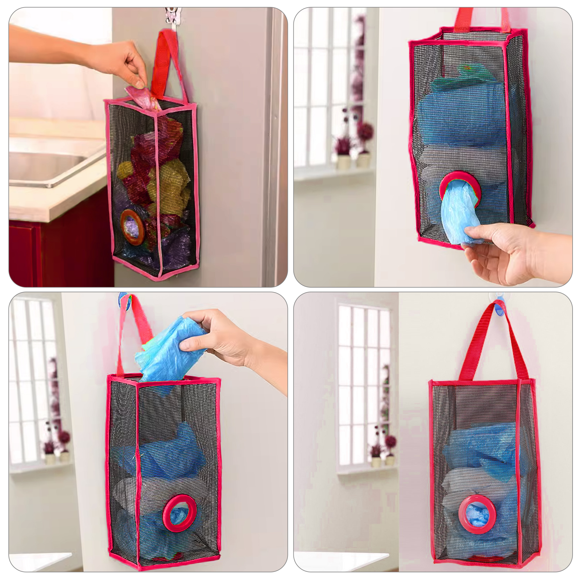 Frehsky niture Bag Dispenser Wall Mounted Grocery Garbage Bag Holder Bag  Storage Box Garbage Bag Container Bag Storage Box