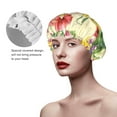 thumbnail image 4 of Balery Sunflower Cornflower Poppy Shower Caps, Double Layer Waterproof Shower Cap, Double Layers Reusable Shower Cap With Soft Comfortable For Long Thick Hair Soft Bath Shower Hair Caps, 4 of 9