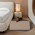 thumbnail image 3 of Black Brown Greek Key Large Area Rugs for Bedroom Living Room, Soft Non Slip Carpet Bedside Rug, Geometric Greece Ancient Farmhouse Geo Round Floor Cover Kitchen Accent Rug 3.3' for Office, 3 of 9