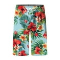 thumbnail image 2 of AOMPMSDX Mens Summer Digital 3D Printed Shorts Elasticated Waisted Beach Pants Red XXXL, 2 of 2