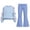 Blue, variant on Kezqiaxn 2 Piece Winter Outfit for Girls Cute Bowknot Pullover Sweatshirt and Flared Pants Matching Sets Teen Girl Clothes Size 5-15