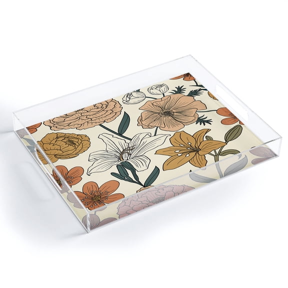 Society6 Spring Floral Mood by Emanuela Carratoni Acrylic Tray