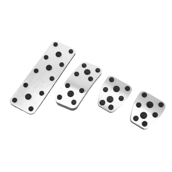 Unique Bargains 4 Pcs Manual Transmission Foot Pedal Pads Foot Accelerator Pedal Covers for Subaru Forester 2006-2018 Stainless Steel Silver Tone