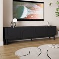 thumbnail image 2 of Homy Casa Meuble Télé avec Portes en Forme de Vague et Pieds Robustes, 2 of 12