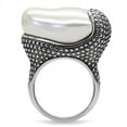 thumbnail image 4 of Luxe Jewelry Designs Women's Stainless Steel Ring with White Synthetic Stone - Size 6 (Pack of 2), 4 of 4