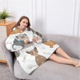 thumbnail image 5 of Oversized Wearable Blanket Hoodie,Cartoon Dog Sherpa Blanket Hoodie with Super Pockets,Super Warm Fuzzy Pullover for Women & Men, 5 of 6