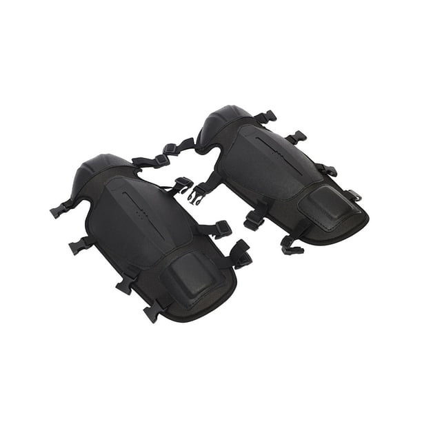 2 rodilleras protectoras para piernas para jardinería, para cortar césped y trabajos de jardinería Negro