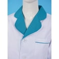 thumbnail image 6 of TiaoBug Women's Nurse Dress Cosplay Uniform Lab Coat Doctor Medical Outerwear Green Curved Lapel S, 6 of 7