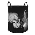 thumbnail image 2 of XMXT Collapsible Laundry Basket, Water Fire Skull Print Waterproof Laundry Hamper, 40L Black, 2 of 8