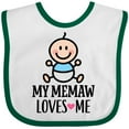 thumbnail image 3 of Inktastic My Memaw Loves Me Baby Boy Boys Baby Bib, 3 of 4