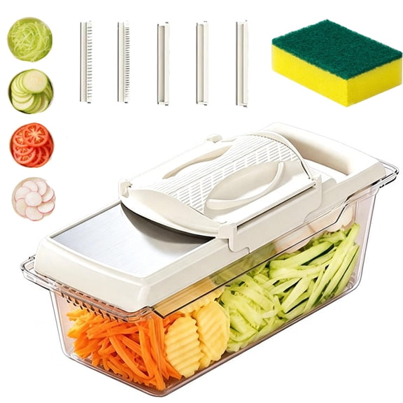 Multi-Functional Garlic Press Slicer, with Widened Hand Guard