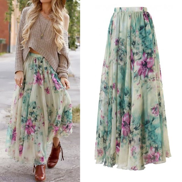 Robe Longue Maxi à Fleurs Boho Mode Femme Été Fête Plage Soleil