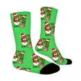 thumbnail image 2 of KKBOTIVE Christmas 67 Socks: Funny 6 7 Novelty Design Sock 67 Socks Kids Cute Number Printed Footwear For Boys Girls 7-15 Years Green One Size, 2 of 5