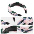 thumbnail image 4 of Unique Bargains 1 Pc Bling Pearl Tulle Knot Headband Hairband for Women Pink Green 1.18 Inch Wide, 4 of 7