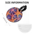 thumbnail image 5 of Starfish 2Pcs PU Leather Round Luggage Tags with Privacy Cover and Name ID Tag for Suitcase, Handbags, Backpacks, School Bags, 5 of 6