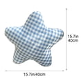 thumbnail image 3 of MMJ Grid Fabric Five Pointed Star Plush Cushion Soft Lumbar Throw Pillow for Sofa Bedroom Living Room Home Decorative, 3 of 7