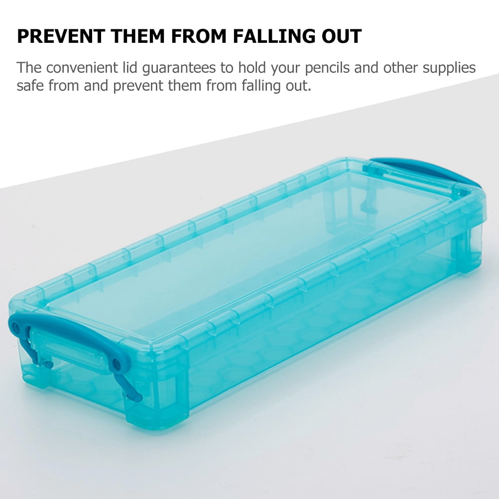 Raindrops  8 Pcs Plastic Pencil Case Clear Storage Portable Container Travel