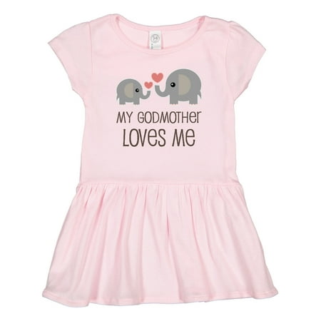 

Inktastic My Godmother Loves Me Gift Toddler Girl Dress
