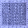 thumbnail image 1 of Ahgly Company Machine Washable Indoor Square Abstract Blue Modern Area Rugs, 7' Square, 1 of 4