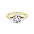 thumbnail image 4 of IGI Certified 1 Carat Round Shape Lab Grown Diamond Engagement Ring | 14K Yellow Gold | Mabel Petal Solitaire Diamond Ring | FG-VS1-VS2 Quality Friendly Diamonds, 4 of 7