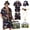 Black, variant on 80s 90s Outfit for Men Tracksuit Costume,,6 Pieces Hip-Hop Costume Vintage Beach Outfit for Halloween Disco Retro Theme Party (Red,S)