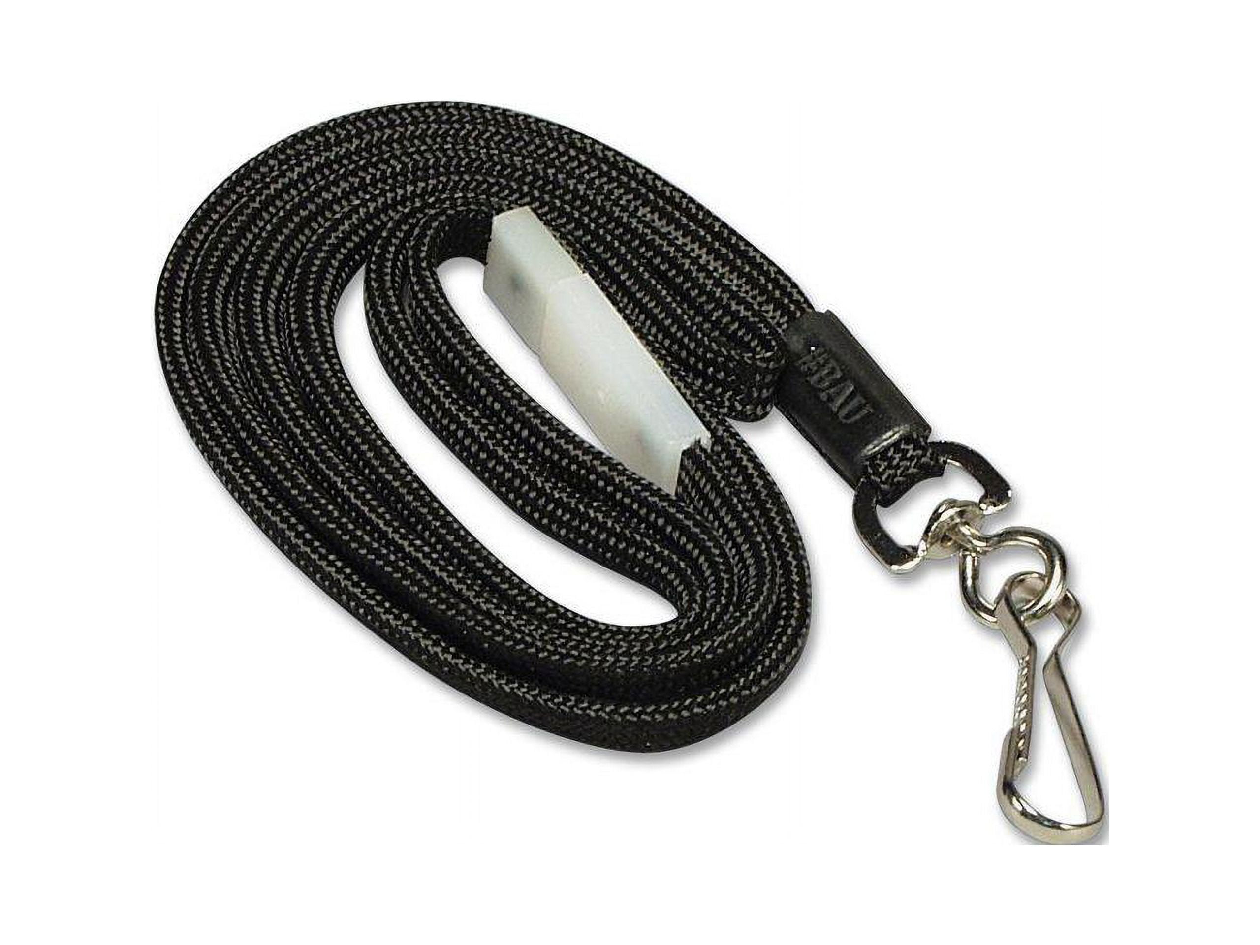 (3 pack) SICURIX Hook Fastener Breakaway Lanyard 1 Each - 0.3" Width x 36" Length - Black