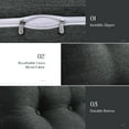 thumbnail image 3 of Rounuo Headboard Pillow Wedge King Size Large Bolster Pillow for Bed Triangle Reading Pillow Back Support Pillow for Sitting Up in Bed XXL Couch Daybed Bed Rest Backrest Cushion Linen Anthracite, 3 of 6