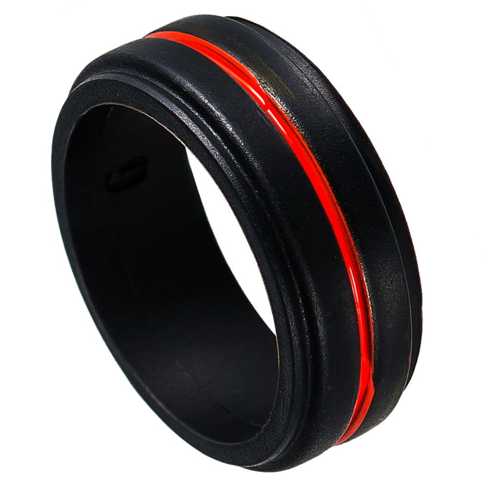 Silicone Red Band Ring, Size 8