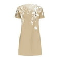 thumbnail image 3 of Drses Summer Dresses for Women 2024 Women's Fashion Printed Short Sleeve Round-Neck Mid-Calf Dress Women's Casual Dresses, 3 of 4