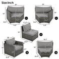 thumbnail image 6 of 9 Pieces Outdoor Patio Sectional Sofa Set, All Weather Furniture Sets Half-Moon Sofa Set with Pillows, Wicker Sofa Set for Backyard Patio Garden, Gray, 6 of 9