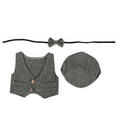 thumbnail image 1 of Ropa para bebés de un mes, chaleco de tres piezas, ropa de fotografía para bebés, chaleco para bebés optimizado para la excelencia, 1 of 14