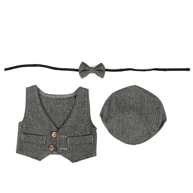 Ropa para bebés de un mes, chaleco de tres piezas, ropa de fotografía para bebés, chaleco para bebés optimizado para la excelencia