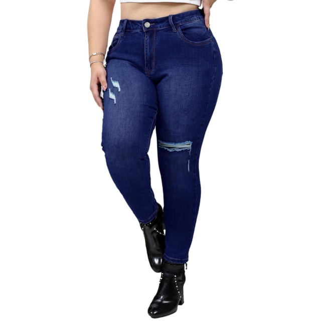 Jeans skinny con strech/Tallas Extras, 1877 azul oscuro 44 KYRATH J-KYR-1788-AZUL