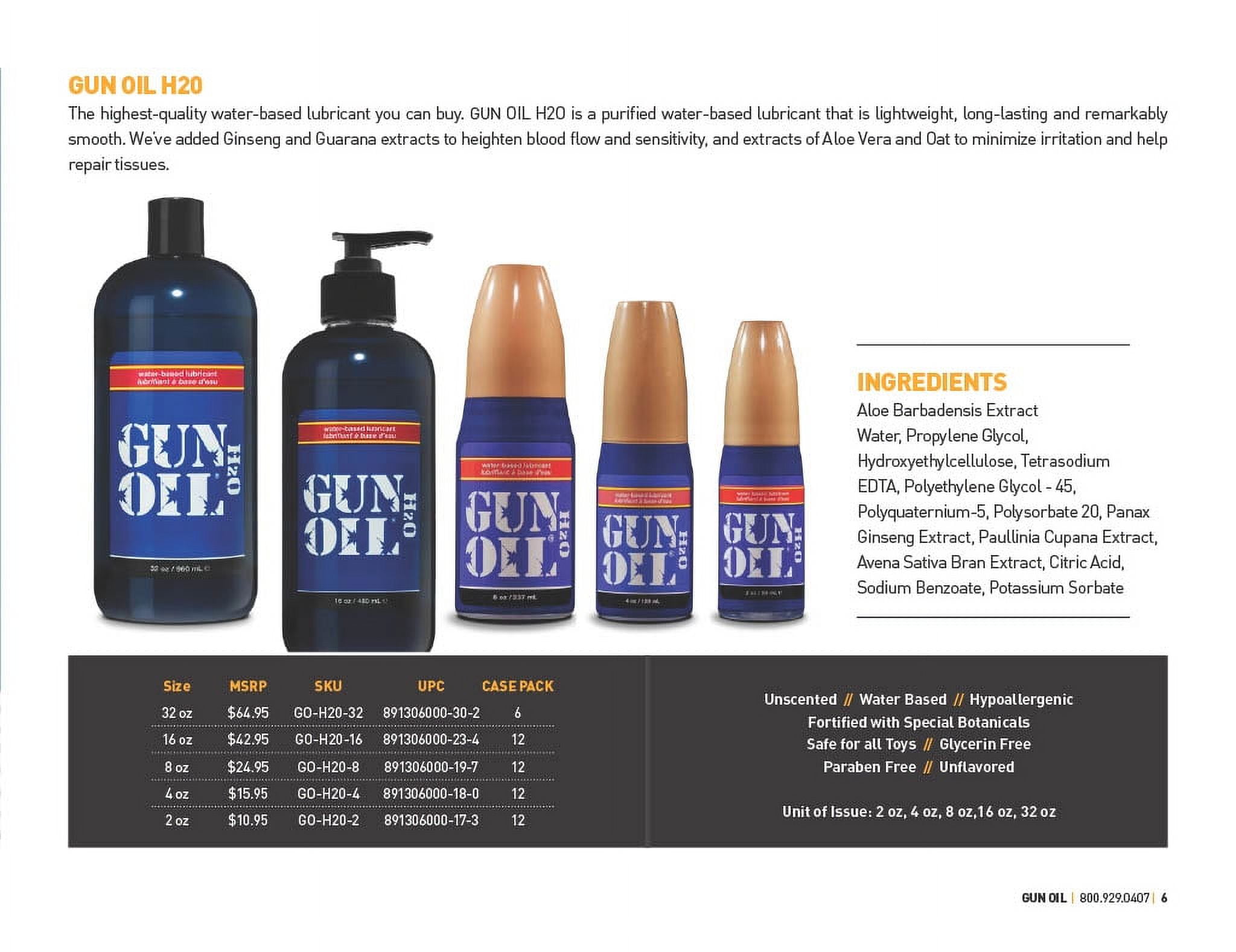 gun oil lubricant walmart GUN OIL H2O - Water Based Personal Lubricant, 2oz Bottle - Fast, Discreet  Shipping