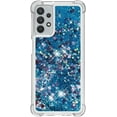 thumbnail image 2 of Compatible with Samsung Galaxy A32 5G Case Glitter Luxury Cute Love Liquid Quicksand Clear Soft TPU Girls Women Stylish Bumper Shockproof Protective Case for Samsung Galaxy A32 5G Blue YB, 2 of 12