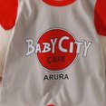 thumbnail image 6 of Baby Onesies Boy Baby Boy Stripe Jumpsuit Fire Truck Excavator Embroidery Short Sleeve Knit Romper, 6 of 7