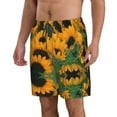 thumbnail image 2 of Bixox Men's Sunflowers printing Casual Classic Fit Short Summer Beach Shorts, 2 of 6