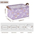 thumbnail image 7 of Yayeee Foldable Storage Basket for Shelves Waterproof Cloth Bins with Handles, Purple Cartoon Rabbit Pattern, 7 of 7