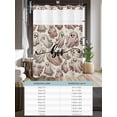 thumbnail image 6 of No Hook Cloth Fabric Shower Curtain with Snap in Liner, Ghost Halloween Waterproof Shower Curtains Set with See Through Top Window, Cute White Pink Rustic Bath Curtains Shower 54"x78", 6 of 6